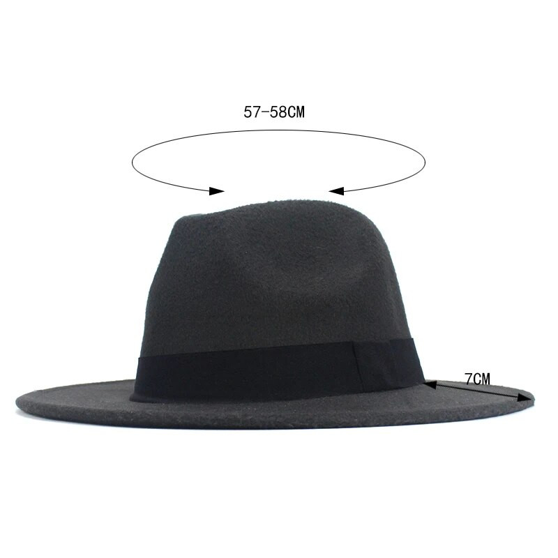Zima Jesen Imitacija vune Žene Muškarci Dame Fedora Top Jazz šešir Europsko-američki Okrugle kape Bowler Šeširi Jednobojni