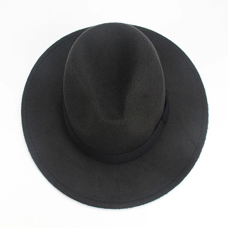 Zima Jesen Imitacija vune Žene Muškarci Dame Fedora Top Jazz šešir Europsko-američki Okrugle kape Bowler Šeširi Jednobojni