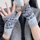 Zimske rukavice bez prstiju Ženske anime rukavice Ženske retro pletene rukavice Zimski grijači Rukavice za zapešća Rukavice za žene