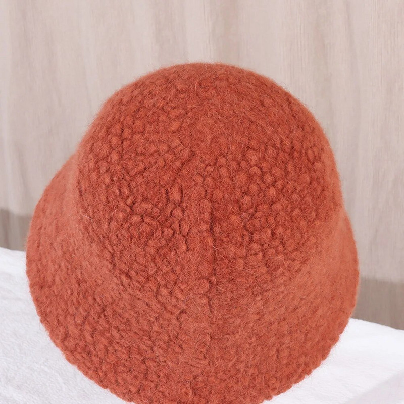 Nauja 2021 m. moteriška žieminė kepurė Veltinis ėrienos vilna mergaitei rudens ir žiemos mados Kailinė panama hip-hop kepurė nuo balto kepuraitės