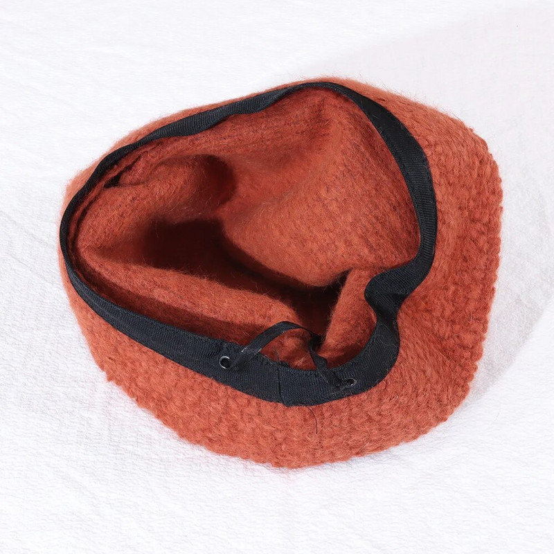 Nauja 2021 m. moteriška žieminė kepurė Veltinis ėrienos vilna mergaitei rudens ir žiemos mados Kailinė panama hip-hop kepurė nuo balto kepuraitės