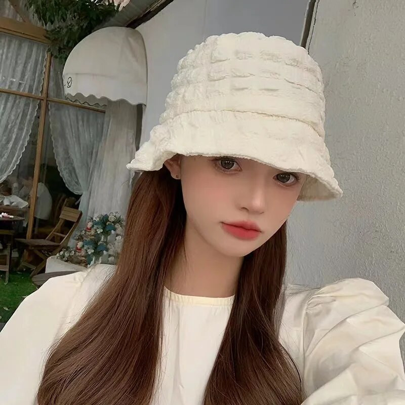 Novi japanski tanki plisirani ribarski šešir iz 2023., ženski ljetni Ins s kremom za sunčanje, ženski šešir s kantom, slobodno vrijeme Panama Gorros