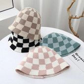 Jaunas korejiešu rokām darinātas tamborētas cepures pavasara vasara mīkstas saules cepures sieviešu kausa cepures rūtainas bobs zvejnieka cepures sievietēm Panamas