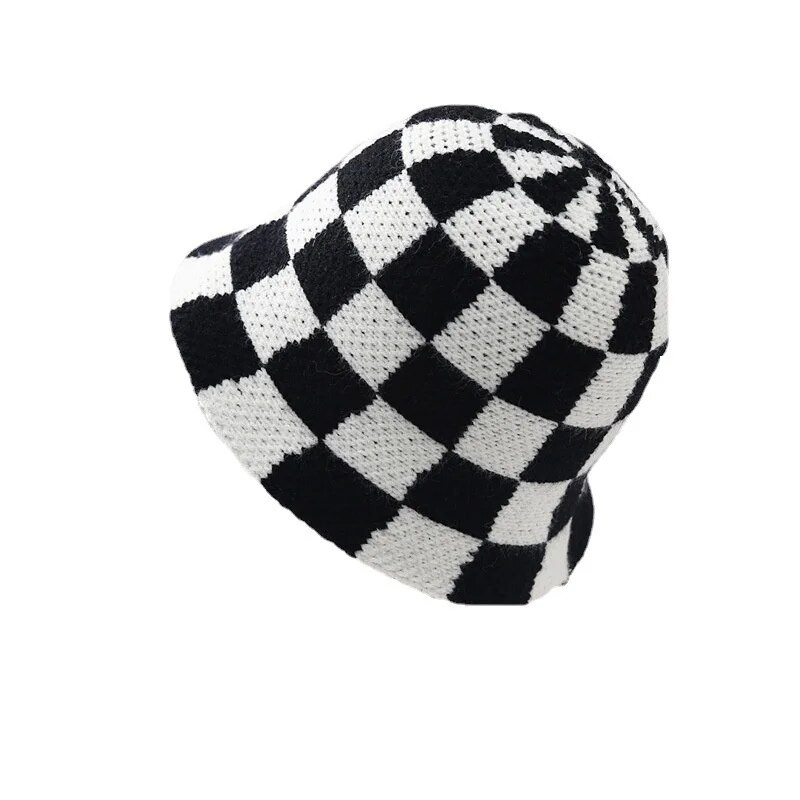 Jaunas korejiešu rokām darinātas tamborētas cepures pavasara vasara mīkstas saules cepures sieviešu kausa cepures rūtainas bobs zvejnieka cepures sievietēm Panamas