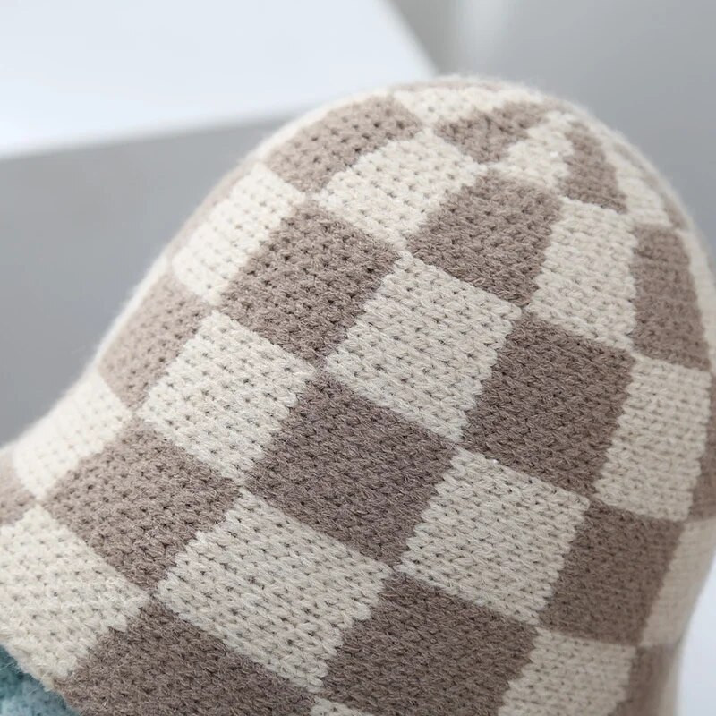 Jaunas korejiešu rokām darinātas tamborētas cepures pavasara vasara mīkstas saules cepures sieviešu kausa cepures rūtainas bobs zvejnieka cepures sievietēm Panamas