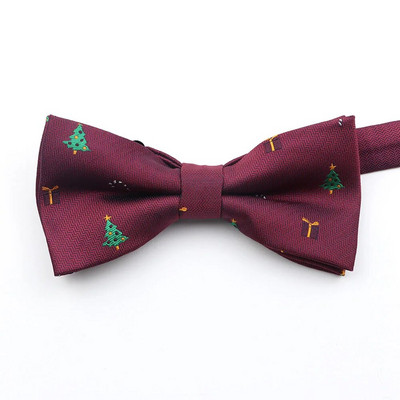 Vīriešu Ziemassvētku tauriņš Punktveida tauriņš Gluda Ziemassvētku vecīša kaklasaite Mīksta poliestera sniegpārsliņu tauriņu festivāla svītrainās kaklasaites