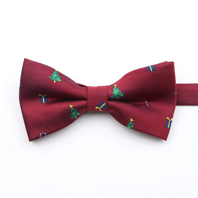 Vīriešu Ziemassvētku tauriņš Punktveida tauriņš Gluda Ziemassvētku vecīša kaklasaite Mīksta poliestera sniegpārsliņu tauriņu festivāla svītrainās kaklasaites