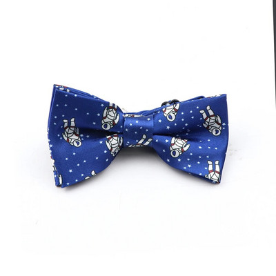 Vīriešu modes tauriņš Dzīvnieku astronautu ziedu poliestera tauriņš Augstas kvalitātes bule regulējams tauriņš tauriņš festivāla dāvana