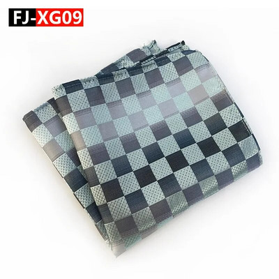 25*25 cm-es divatos sokoldalú sötétkék, tömör csíkos kockás poliészter zseb négyzet férfi női kauzális zsebkendő kiegészítők