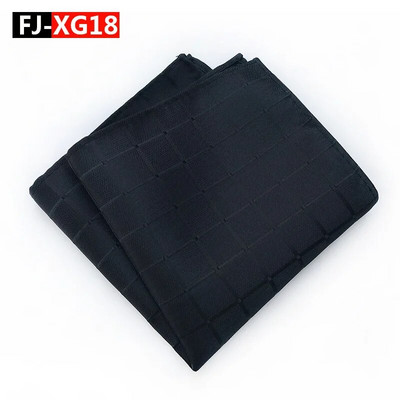 25*25 cm-es divatos sokoldalú sötétkék, tömör csíkos kockás poliészter zseb négyzet férfi női kauzális zsebkendő kiegészítők