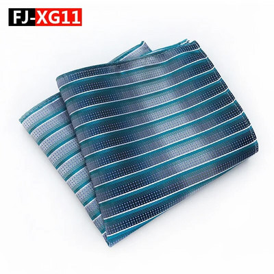 25*25 cm-es divatos sokoldalú sötétkék, tömör csíkos kockás poliészter zseb négyzet férfi női kauzális zsebkendő kiegészítők