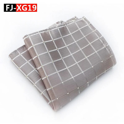 25*25 cm-es divatos sokoldalú sötétkék, tömör csíkos kockás poliészter zseb négyzet férfi női kauzális zsebkendő kiegészítők