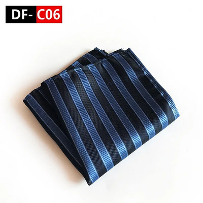25*25 cm Trendi Business Wine Sötétkék tömör csíkos poliészter zseb négyzet férfi vőlegény esküvői party alkalmi zsebkendő