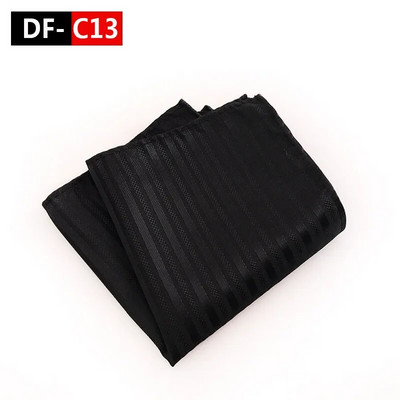 25*25 cm Trendi Business Wine Sötétkék tömör csíkos poliészter zseb négyzet férfi vőlegény esküvői party alkalmi zsebkendő