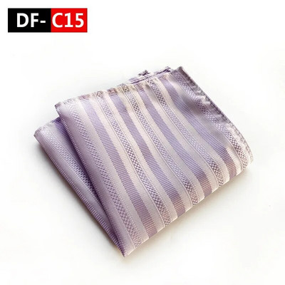 25*25 cm Trendi Business Wine Sötétkék tömör csíkos poliészter zseb négyzet férfi vőlegény esküvői party alkalmi zsebkendő