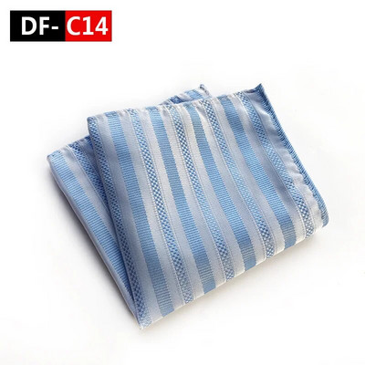 25*25 cm Trendi Business Wine Sötétkék tömör csíkos poliészter zseb négyzet férfi vőlegény esküvői party alkalmi zsebkendő