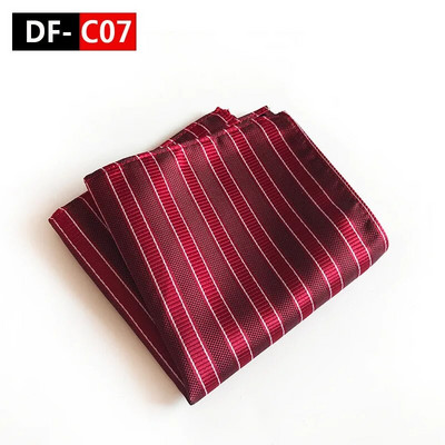 25*25 cm Trendi Business Wine Sötétkék tömör csíkos poliészter zseb négyzet férfi vőlegény esküvői party alkalmi zsebkendő