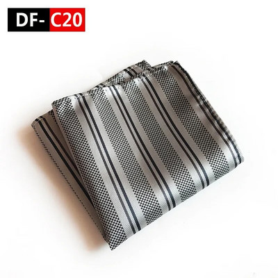 25*25 cm Trendi Business Wine Sötétkék tömör csíkos poliészter zseb négyzet férfi vőlegény esküvői party alkalmi zsebkendő