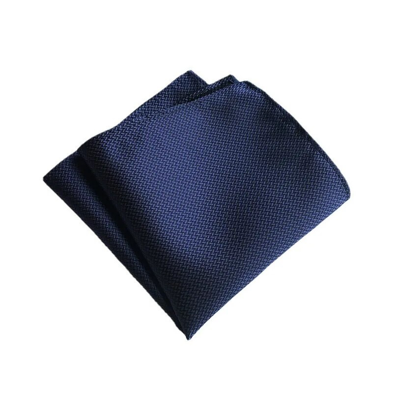 25*25 cm Trendi Business Wine Sötétkék tömör csíkos poliészter zseb négyzet férfi vőlegény esküvői party alkalmi zsebkendő