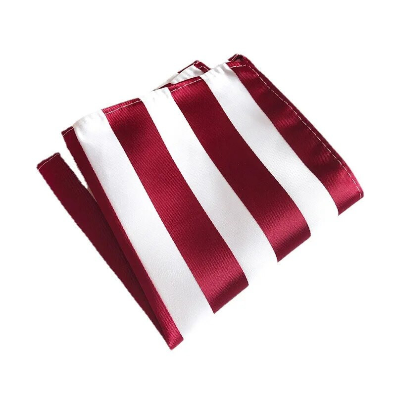 25*25 cm više stilova, modni svestrani prugasti poliesterski džepni kvadrat za muškarce i žene, poslovni rupčić za bankete