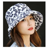 Žieminės moteriškos kepuraitės Žvejo rudeninė kepurė Moteris šilta Panama Leopardas Zebra dirbtinis kailis Storos mergaičių kepurės moterims kibirai