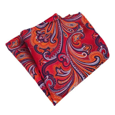 25*25cm New Tide Paisley Cashew Pocket Square for Man Groom Wedding Casual Handkerchief Suit αξεσουάρ