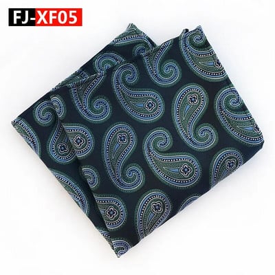 25*25cm New Tide Paisley Caju Poliester Patrat de buzunar pentru bărbați Mire Nuntă Casual Batistă Costum Accesorii