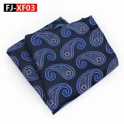 25*25cm New Tide Paisley Caju Poliester Patrat de buzunar pentru bărbați Mire Nuntă Casual Batistă Costum Accesorii