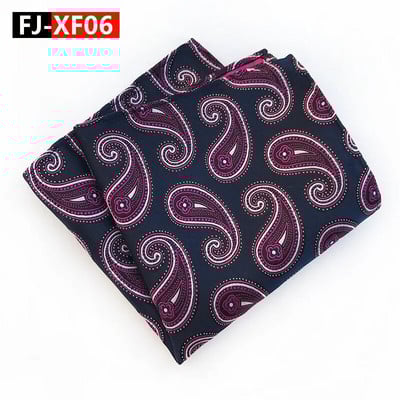 25*25cm New Tide Paisley Caju Poliester Patrat de buzunar pentru bărbați Mire Nuntă Casual Batistă Costum Accesorii