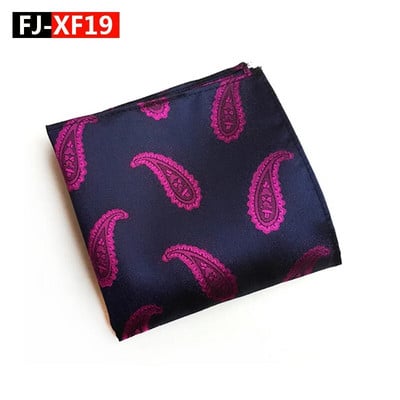 25*25cm New Tide Paisley Caju Poliester Patrat de buzunar pentru bărbați Mire Nuntă Casual Batistă Costum Accesorii