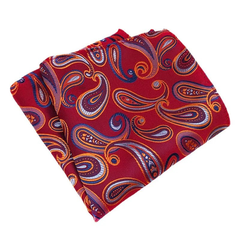 25*25cm New Tide Paisley Caju Poliester Patrat de buzunar pentru bărbați Mire Nuntă Casual Batistă Costum Accesorii