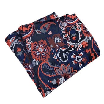 25*25cm Fashion Trendy Ρετρό φλοράλ πολυεστερικό τετράγωνο τσέπης για άντρας Γυναίκα Αξεσουάρ μαντήλι μαντηλιού για επαγγελματικό πάρτι