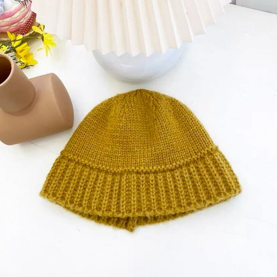 Vödörsapkák Női Kötés Szilárd téli szélálló kültéri Campaniform utcai viselet Hangulatos egyszerű koreai stílusú új érkezés sapkák női