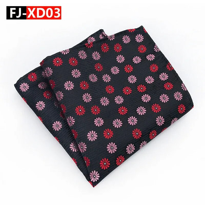 25*25 cm-es virágos töredékek pontozott poliészter jacquard zsebnégyzet férfi vőlegény esküvőjének üzleti alkalmi zsebkendő
