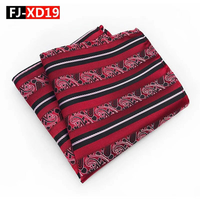 25*25 cm-es virágos töredékek pontozott poliészter jacquard zsebnégyzet férfi vőlegény esküvőjének üzleti alkalmi zsebkendő