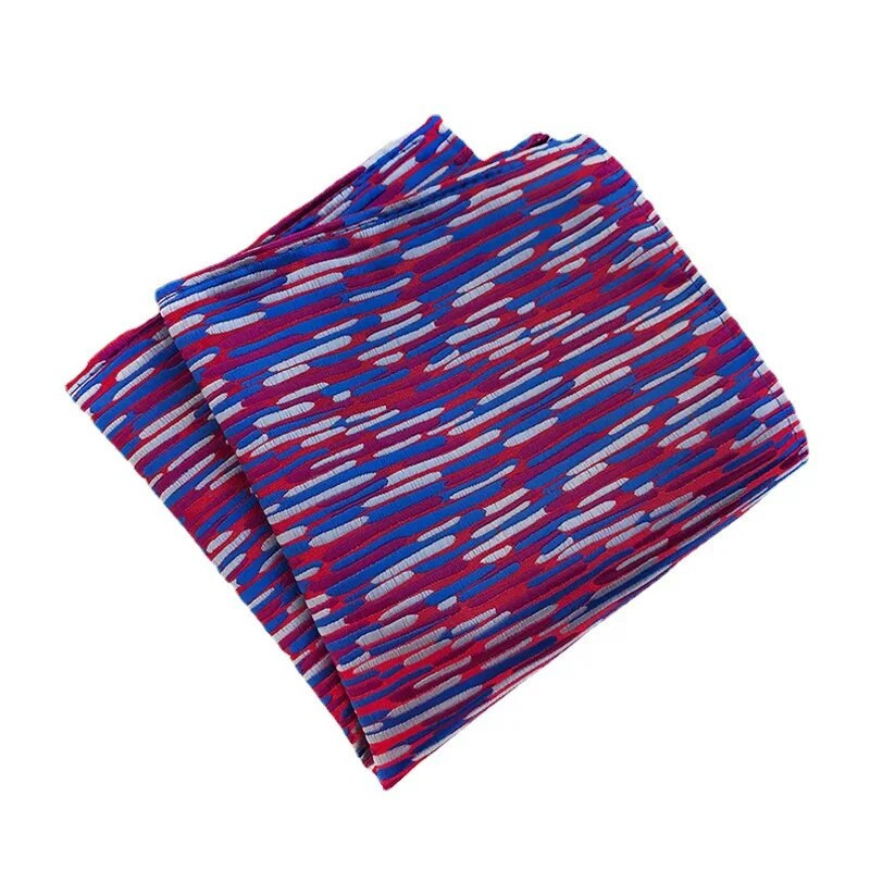 25*25 cm-es virágos töredékek pontozott poliészter jacquard zsebnégyzet férfi vőlegény esküvőjének üzleti alkalmi zsebkendő