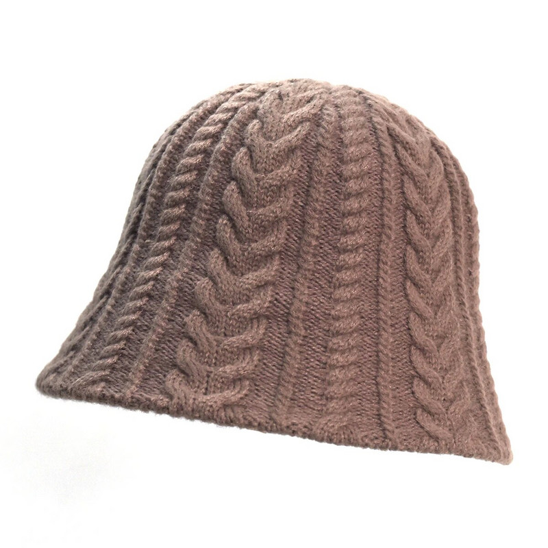 Μάλλινο καπέλο με κουβά Κορεατική μόδα Ιαπωνική ρετρό φθινοπωρινή χειμερινή πλεκτό Παναμά Καπέλο Ψαρά Καπέλο κορίτσι Fedora Καπέλο Γυναικεία μαύρα καπέλα