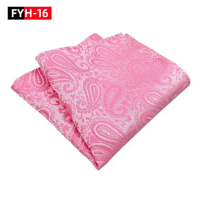 25*25 cm trendi džepni rupčić od poliestera i jacquard cvijeta indijskog oraščića za muškarce i žene za svečane bankete