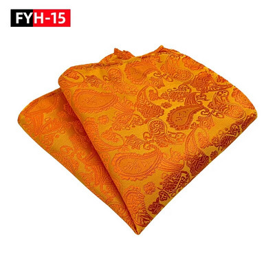 25*25 cm trendi džepni rupčić od poliestera i jacquard cvijeta indijskog oraščića za muškarce i žene za svečane bankete