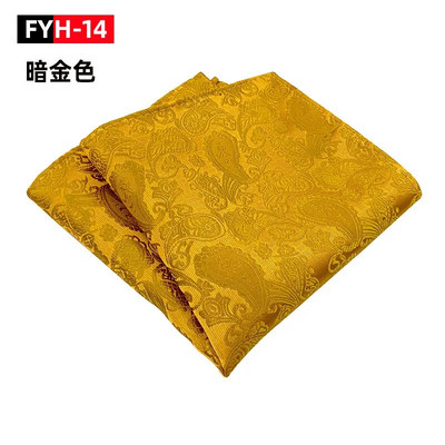 25*25 cm trendi džepni rupčić od poliestera i jacquard cvijeta indijskog oraščića za muškarce i žene za svečane bankete