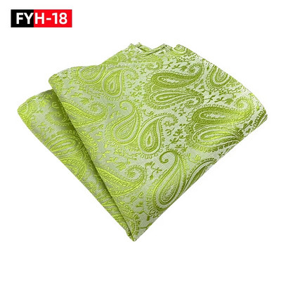 25*25 cm trendi džepni rupčić od poliestera i jacquard cvijeta indijskog oraščića za muškarce i žene za svečane bankete