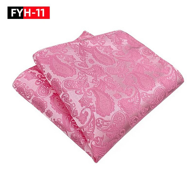 25*25 cm trendi džepni rupčić od poliestera i jacquard cvijeta indijskog oraščića za muškarce i žene za svečane bankete