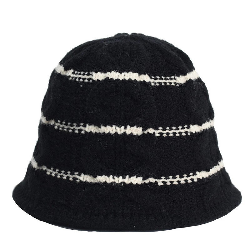 Jednobojna kapa s kantom, japanski mekani pleteni ženski korejski pleteni zimski topli šešir Ulična odjeća, zadebljana vunena kapa za umivaonik, zimska kapa