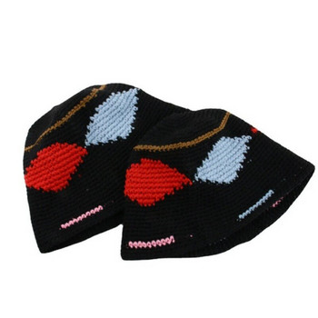 Πλεκτά καπέλα κουβά με μικτό χρώμα για γυναίκες Άνοιξη Καλοκαίρι Ταξιδιωτικό καπέλο αντηλιακό γυναικείο βελονάκι Ψαρά Καπέλο εξωτερικής λεκάνης Καπέλο Gorros