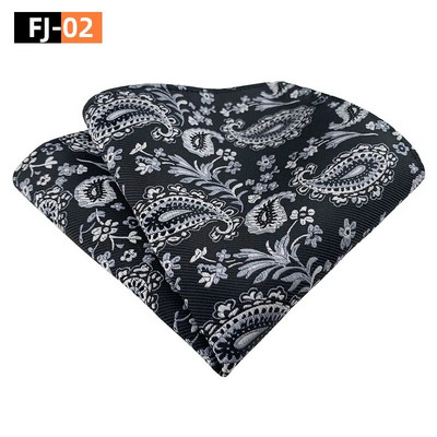 25*25 cm-es férfi Paisley kesudió viráglevél poliészter zseb négyzet úri vőlegény üzleti esküvői zsebkendője