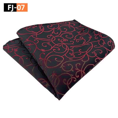 25*25 cm-es férfi Paisley kesudió viráglevél poliészter zseb négyzet úri vőlegény üzleti esküvői zsebkendője