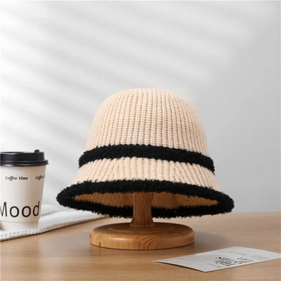 Divat 4 színTéli vödör sapka nőknek akril szőrmével halkalap tömör, meleg kültéri sport őszi női sapka ajándék nagykereskedés