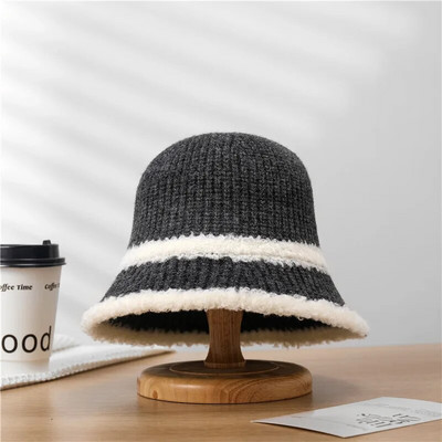 Divat 4 színTéli vödör sapka nőknek akril szőrmével halkalap tömör, meleg kültéri sport őszi női sapka ajándék nagykereskedés