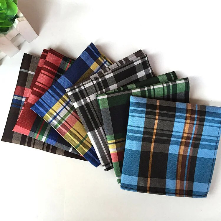 25*25 cm modni klasični muški karirani prugasti poliesterski džepni kockasti poslovni ležerni svestrani rupčić dar za diplomu