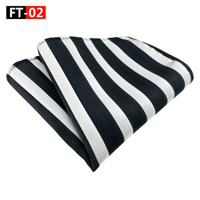 25 * 25 cm madingi universalūs dryžuoti poliesterio kišeniniai kvadratai vyrui džentelmenui verslo kasdieniai nosinaičių kostiumo priedai